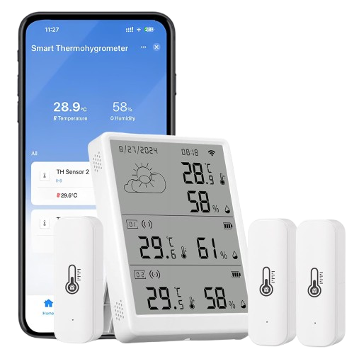 Inlabco Smart Thermohygrometer with wireless sensors and mobile app